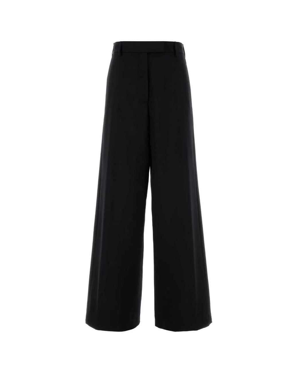 Dries Van Noten Black Wool Blend Penn Wide-Leg Pant