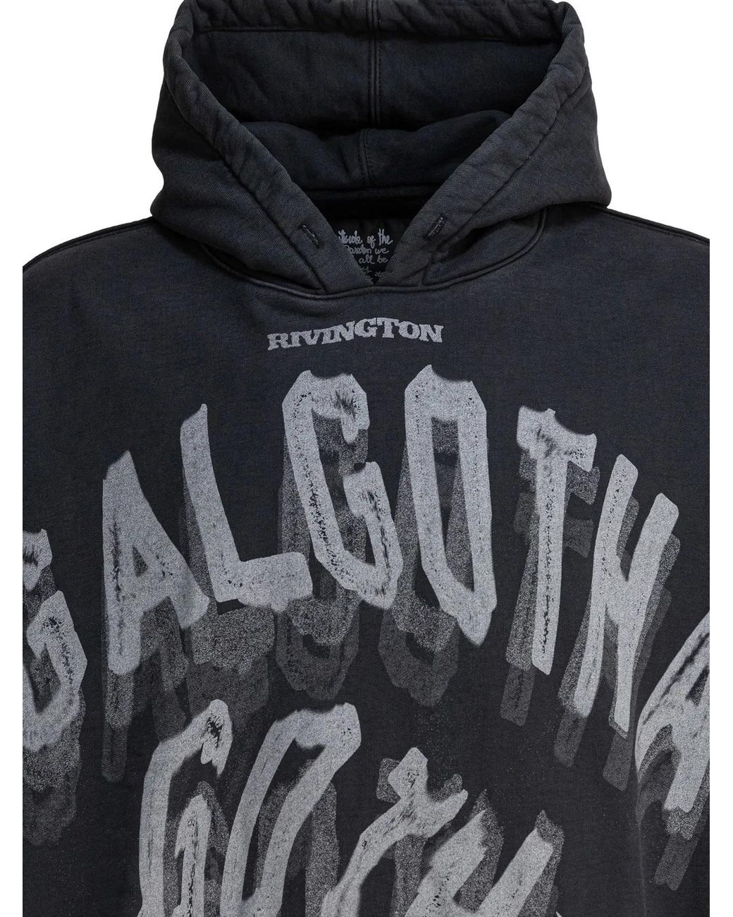 RRR123 Black Cotton Sweatshirt for men