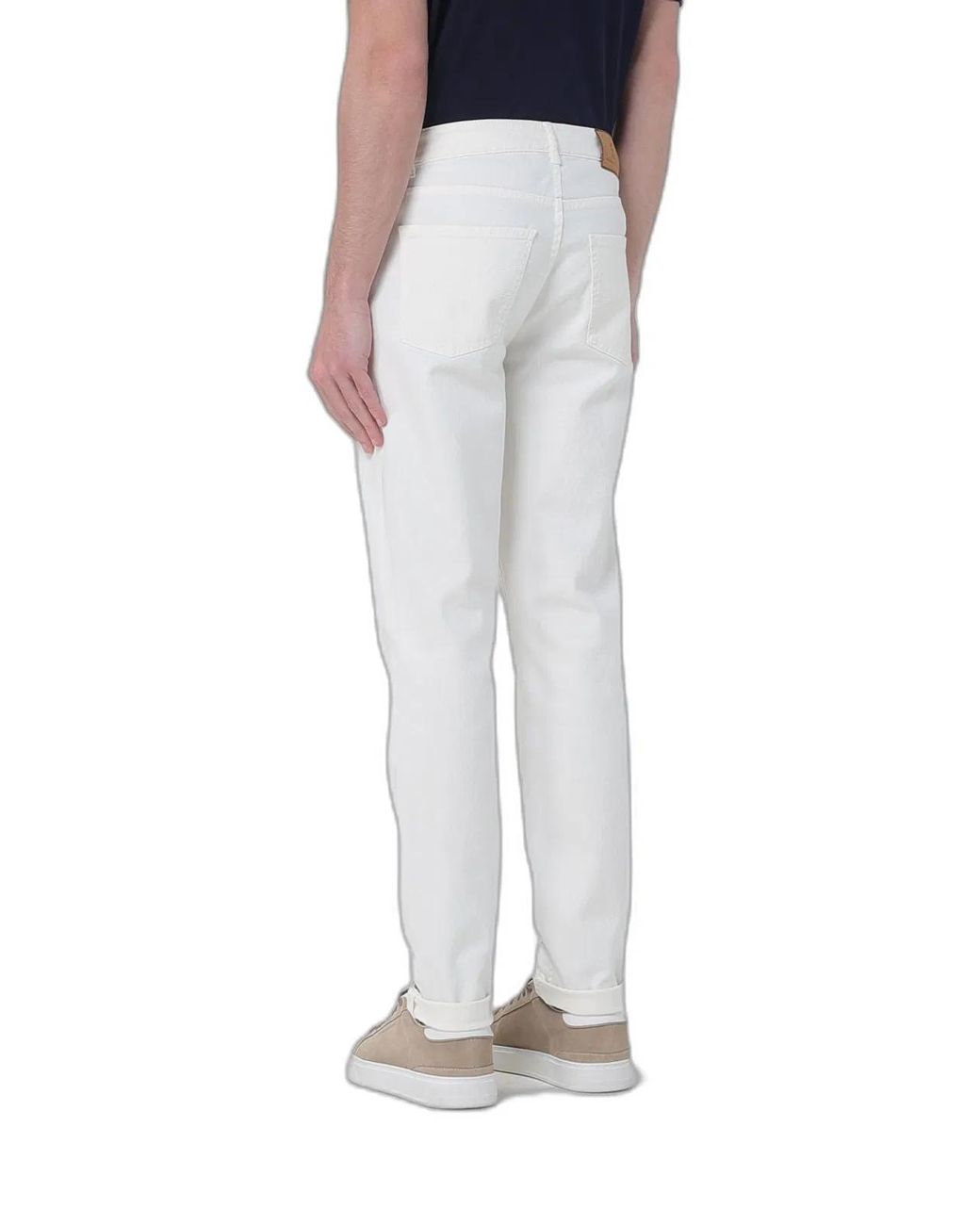 Brunello Cucinelli Blue Comfort Denim Trousers for men