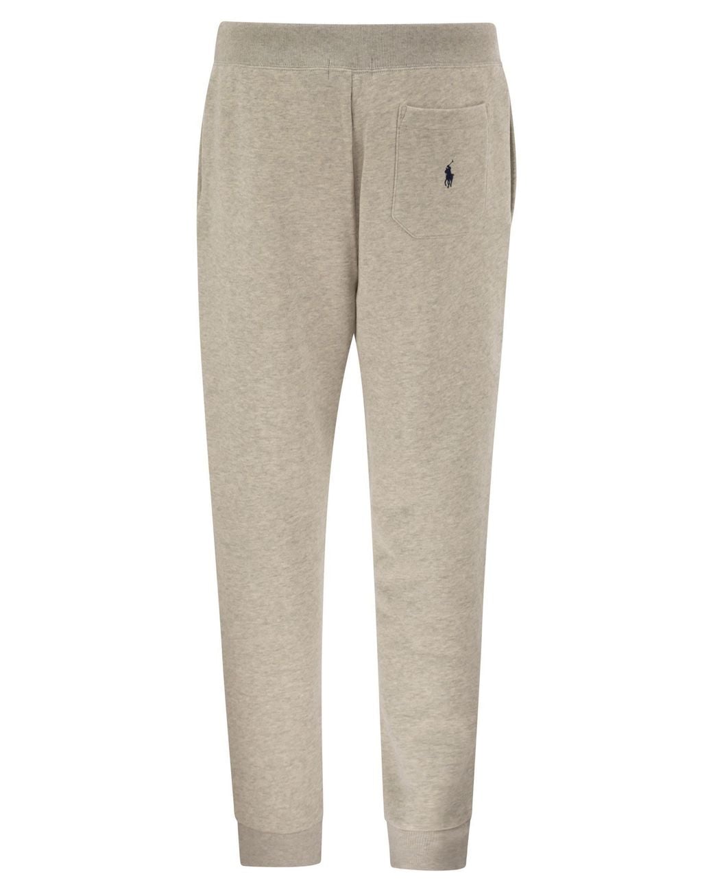 Polo Ralph Lauren Natural Cotton-Blend Joggers With Logo for men