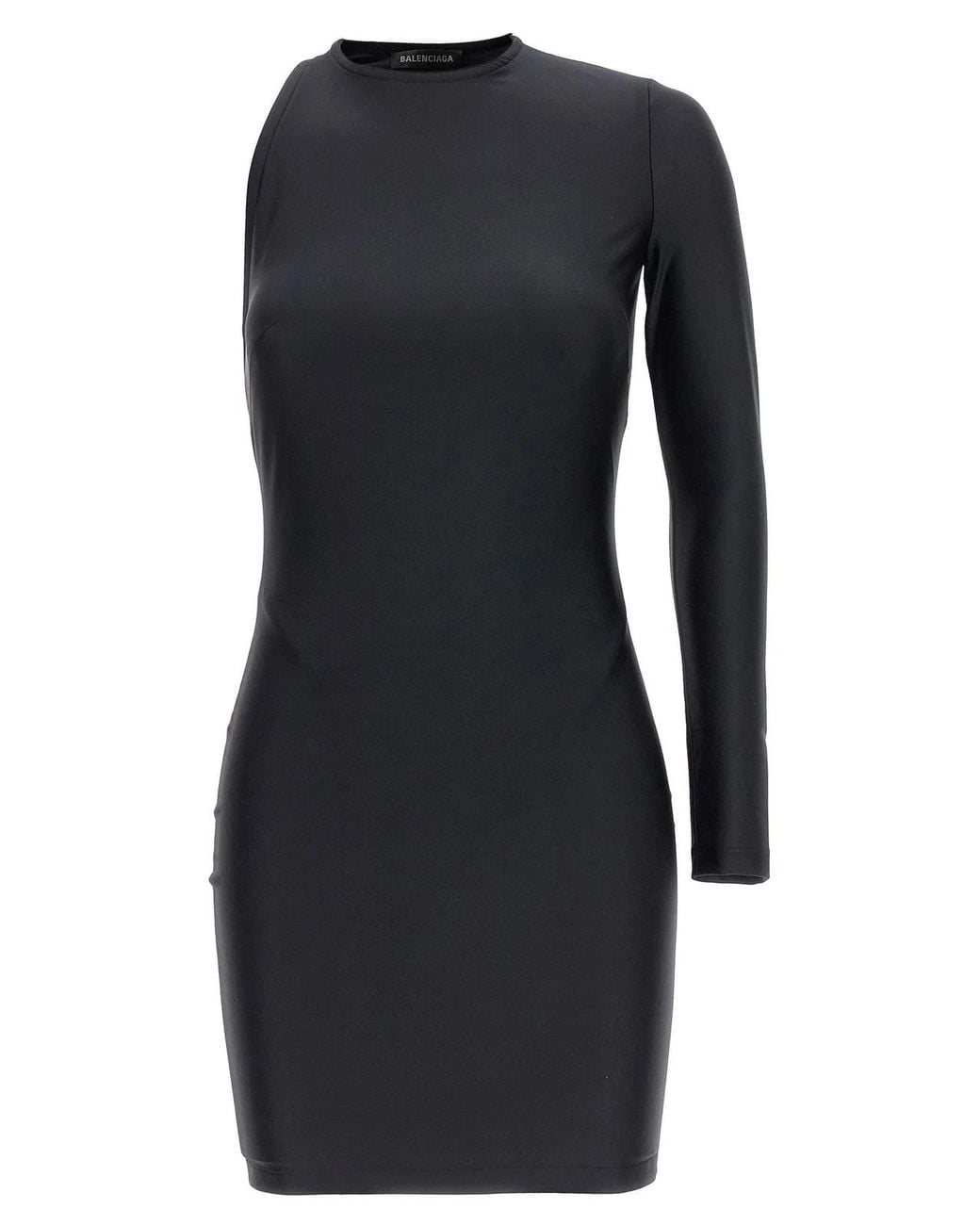 Balenciaga Black Cut-Out One Shoulder Dress
