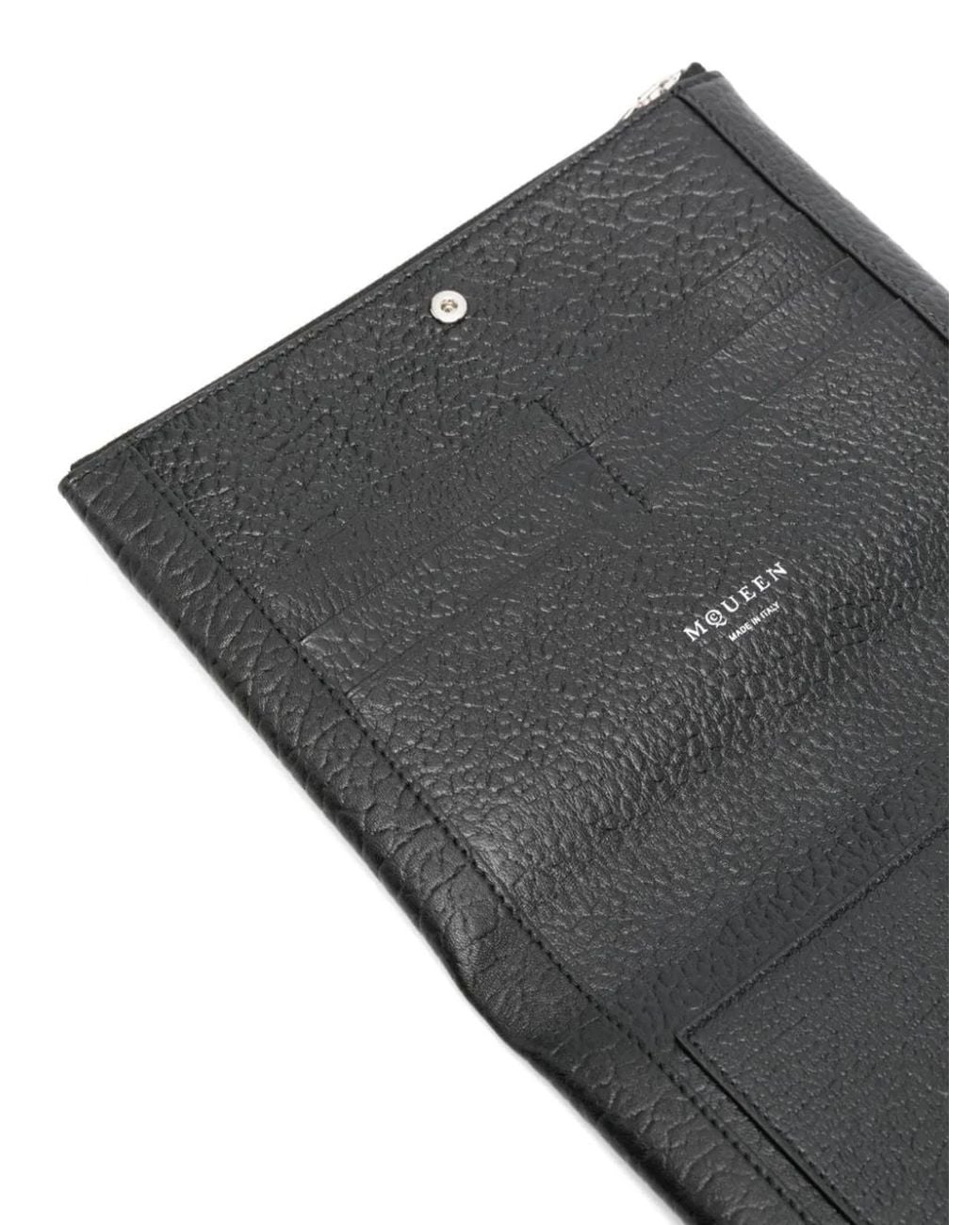 McQueen Black Cross Bar Clutch
