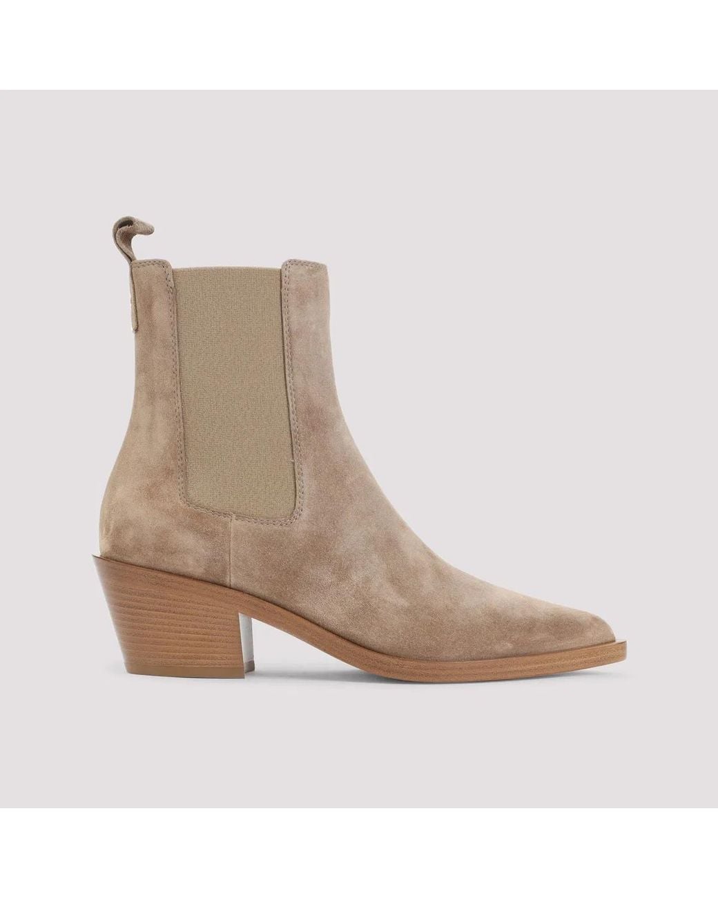 Gianvito Rossi Brown Suede Leather Ankle Boots