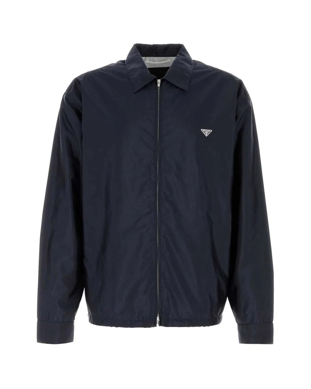 Prada Blue Re-Nylon Shirt for men