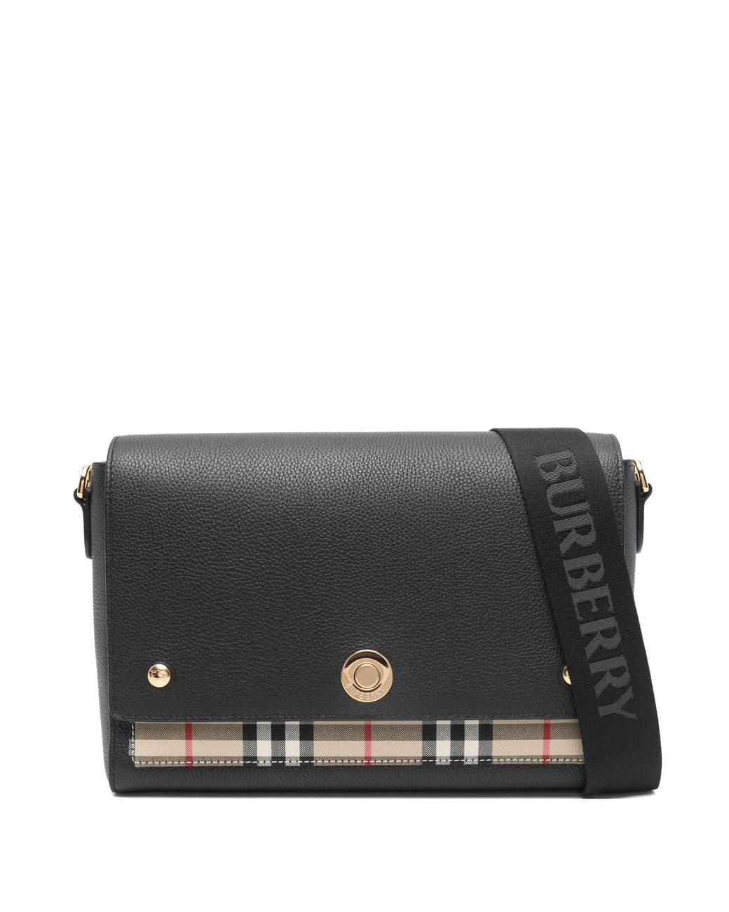 Burberry Gray Note Leather Shoulder Bag