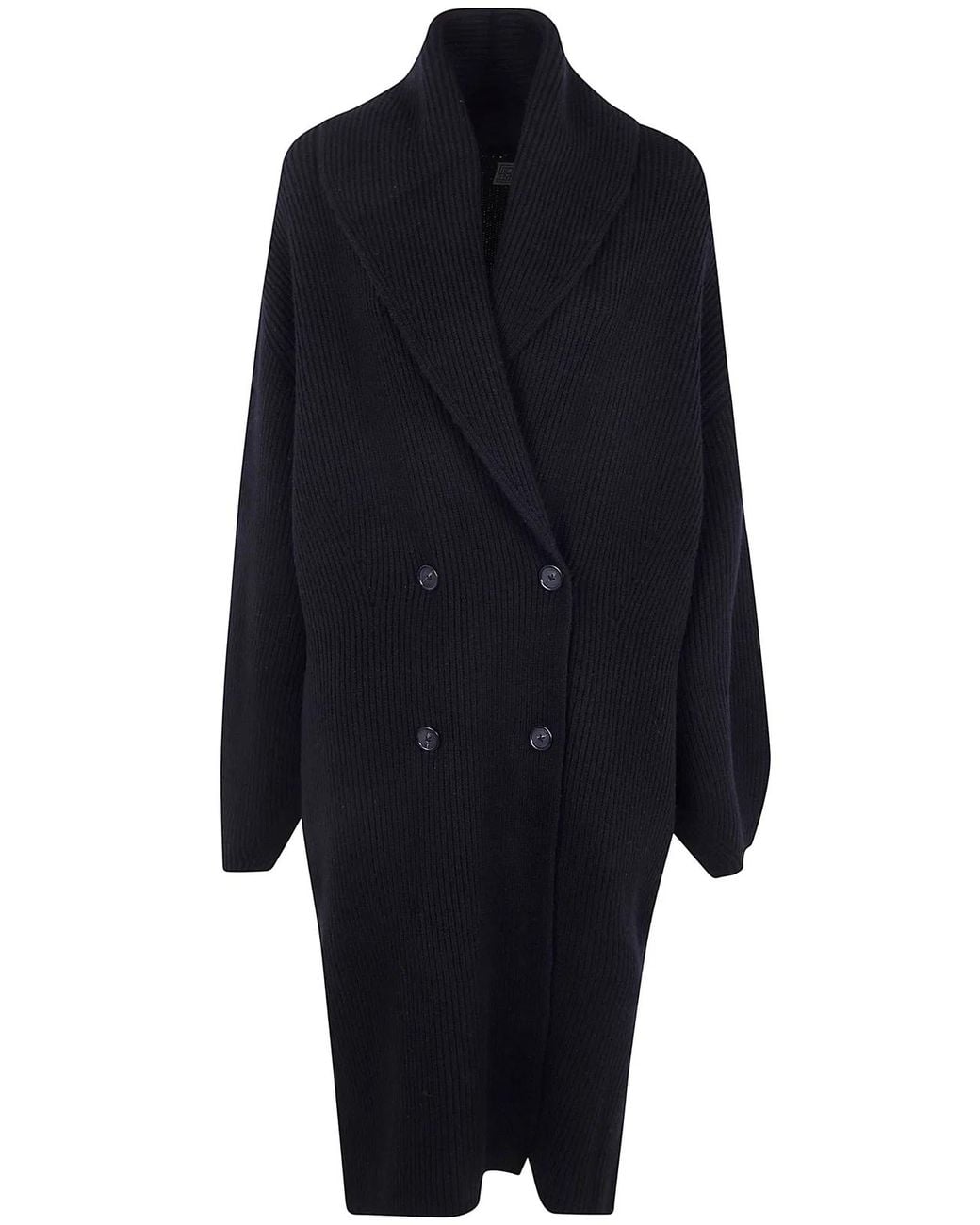 Totême  Black "Long Shawl Lapel" Cardigan