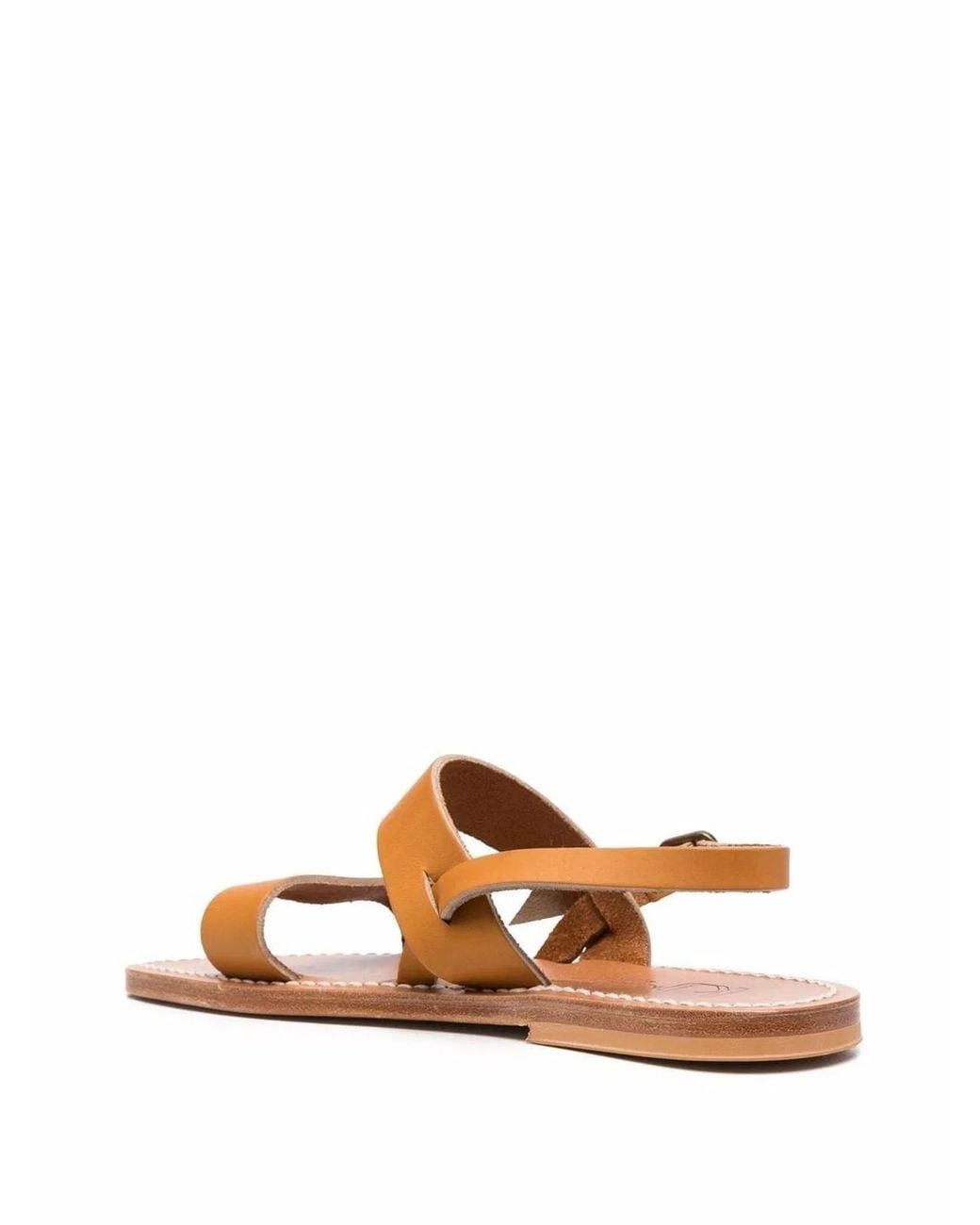 K. Jacques Brown Barigoule Leather Sandals