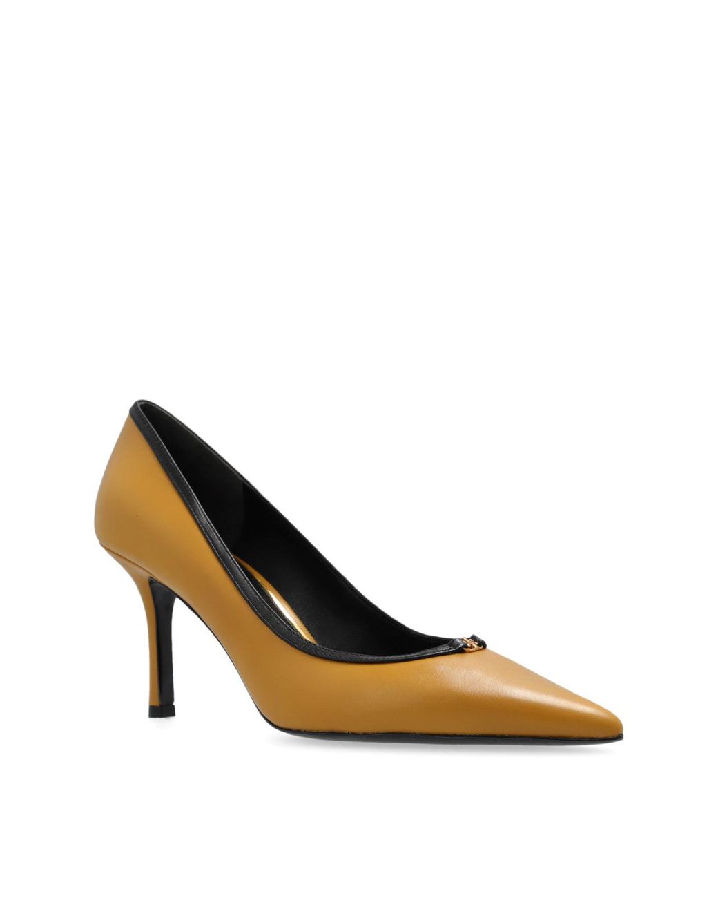 Tory Burch White Double T Logo Pumps