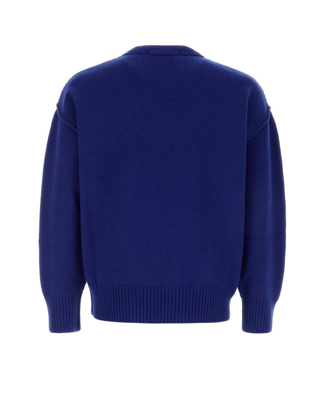 AMI Blue Mini Wool Sweater for men