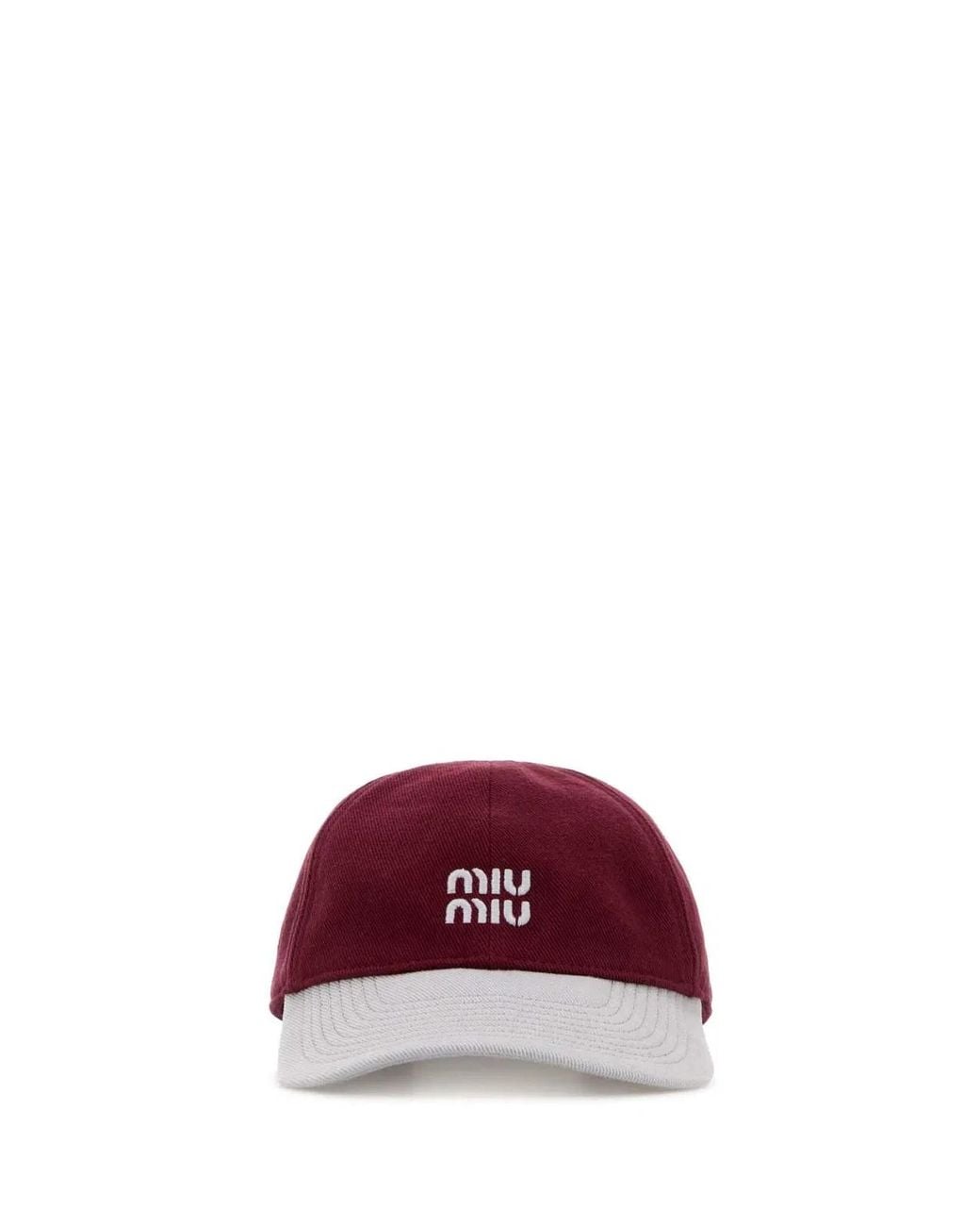 Miu Miu Purple Cerise Cotton Hat