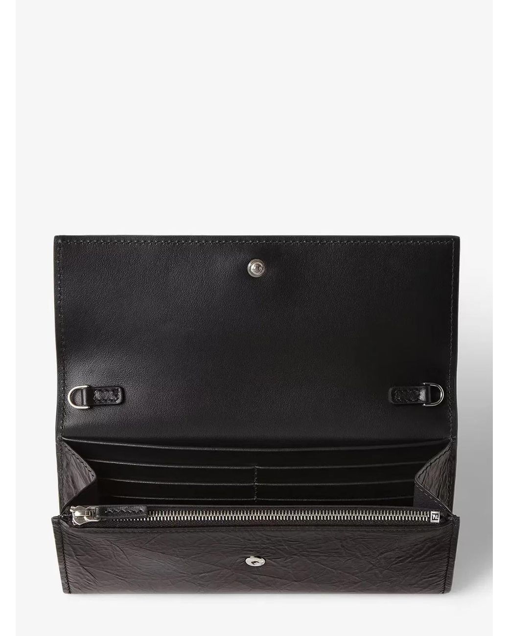 Fendi White Continental Tube Wallet