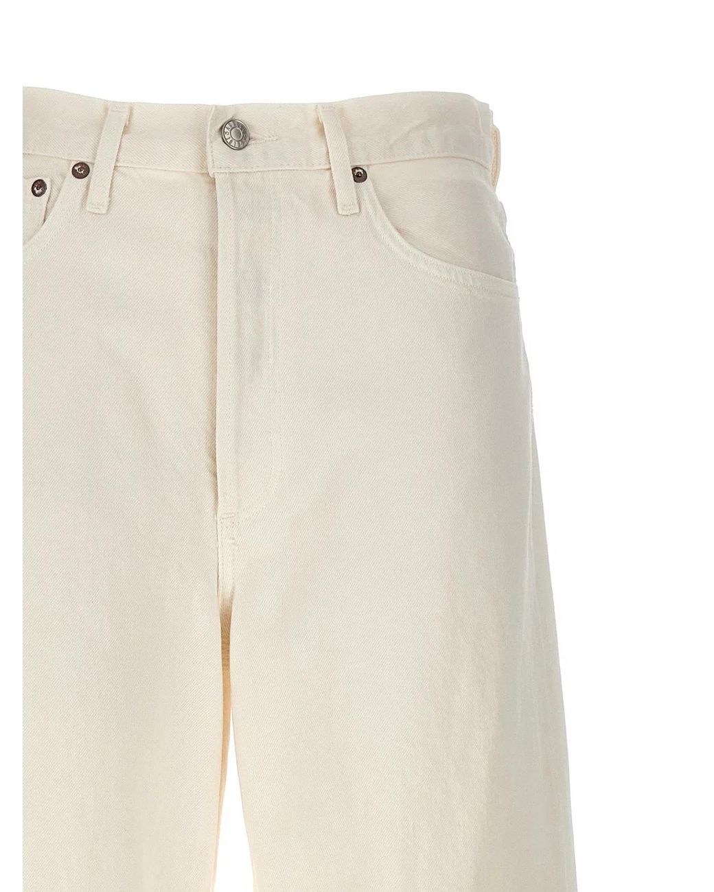 Agolde White 'Dame' Jeans
