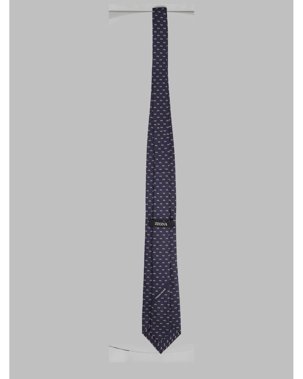 Zegna Gray Silk Mulberry Tie For for men