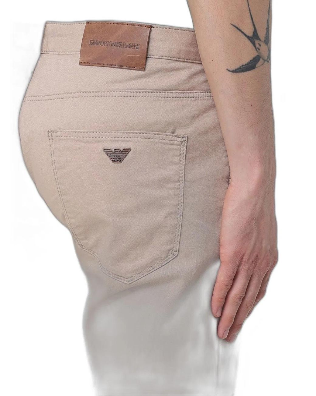 Emporio Armani Gray Denim Cotton Jeans for men