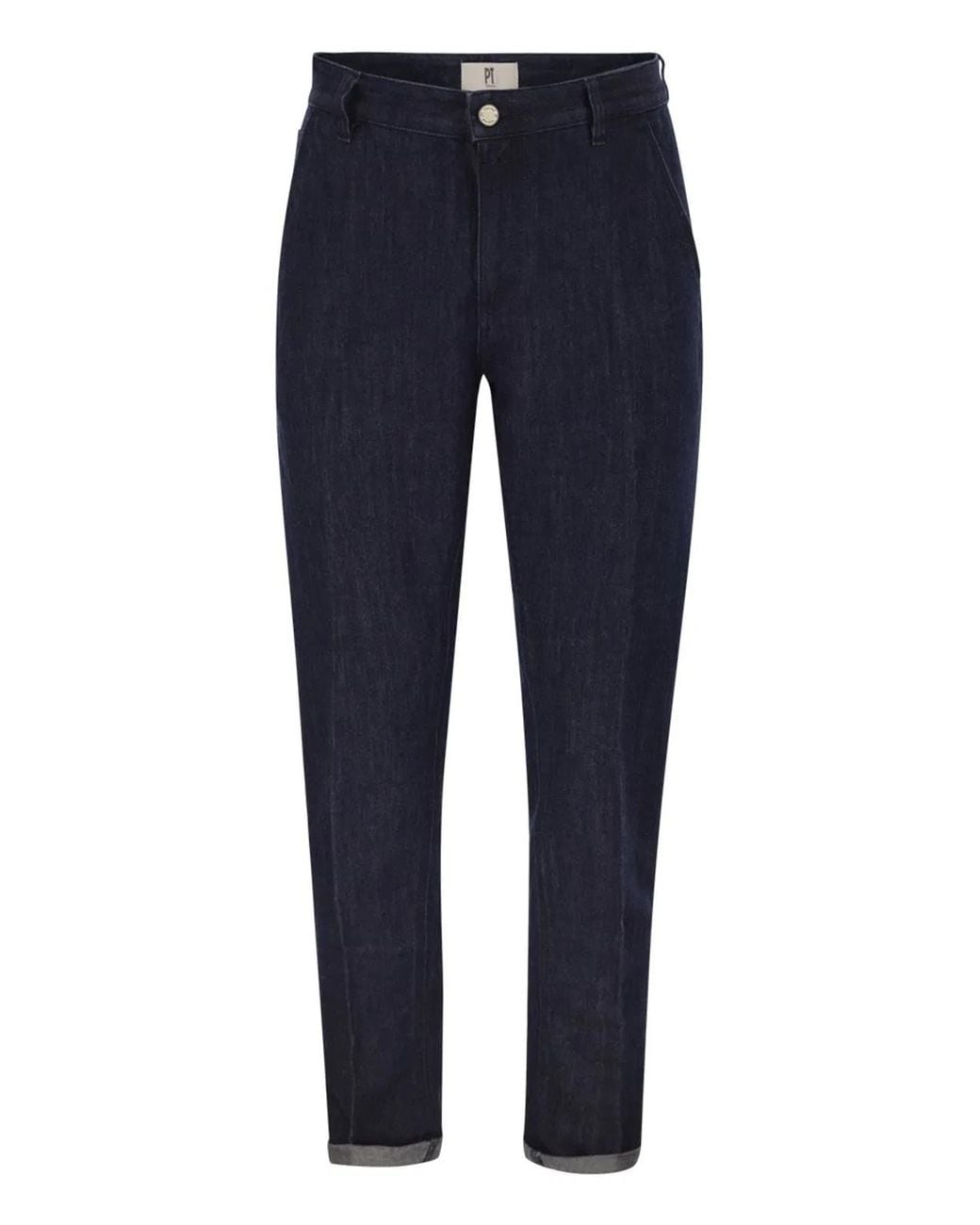 PT Torino Blue Tailored Cotton And Linen Blend Denim Jeans for men