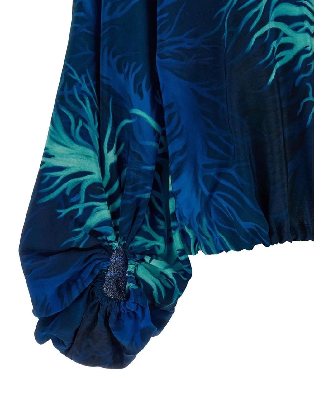 F.R.S For Restless Sleepers Blue F.R. For Restless Sleepers Printed Silk Blouse