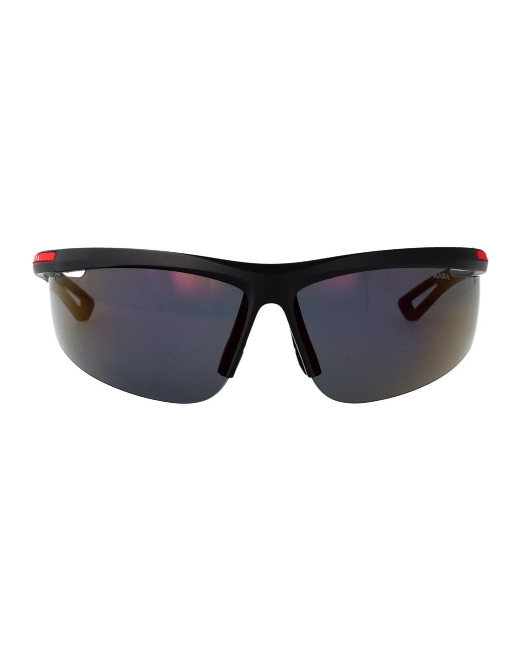 Prada Linea Rossa Blue Matte Injectate Sunglasses for men