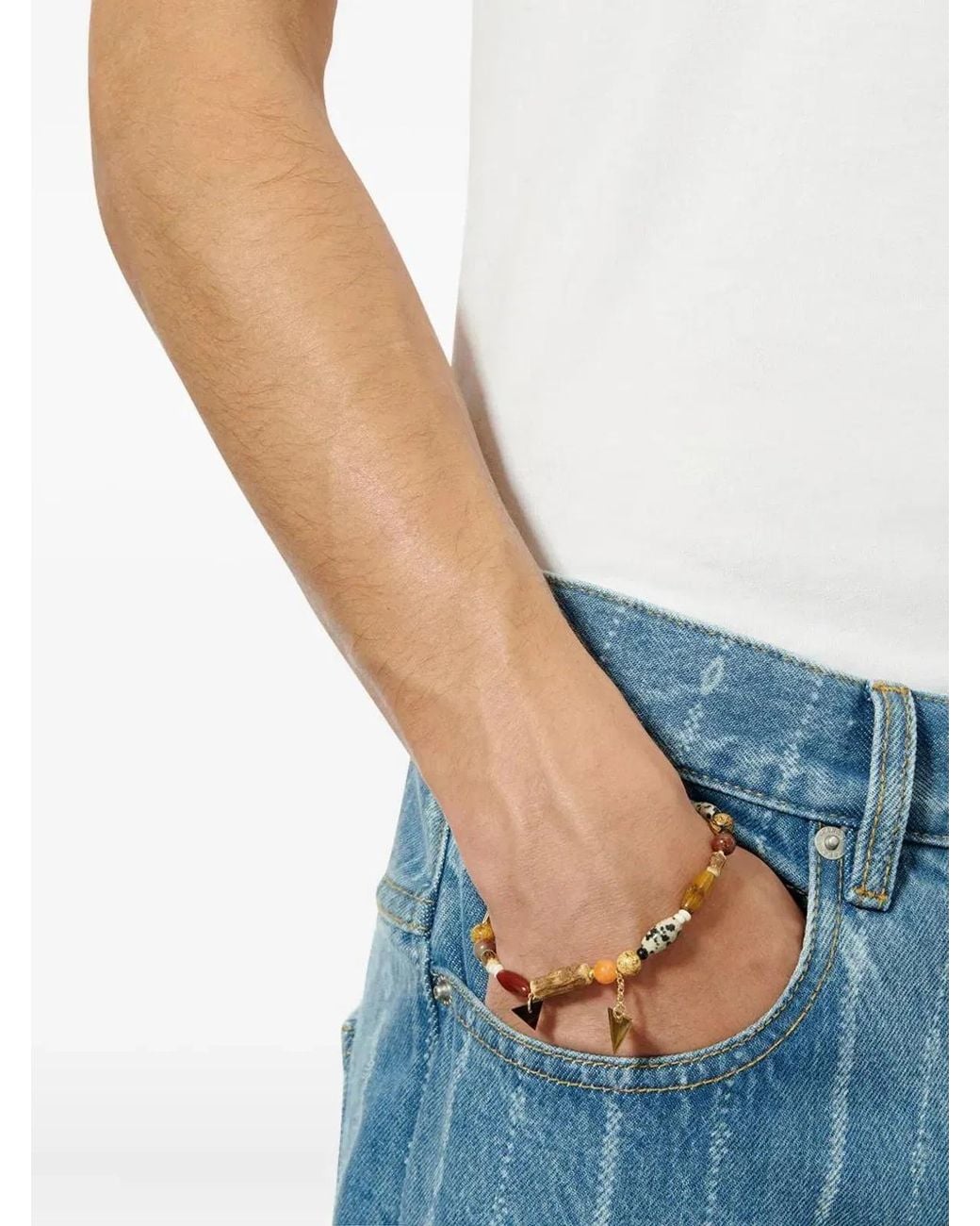 Isabel Marant Multicolor Yulian Beaded-Embellishment Bracelet for men