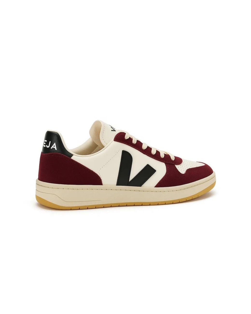 Veja Black Leather Flat Shoes