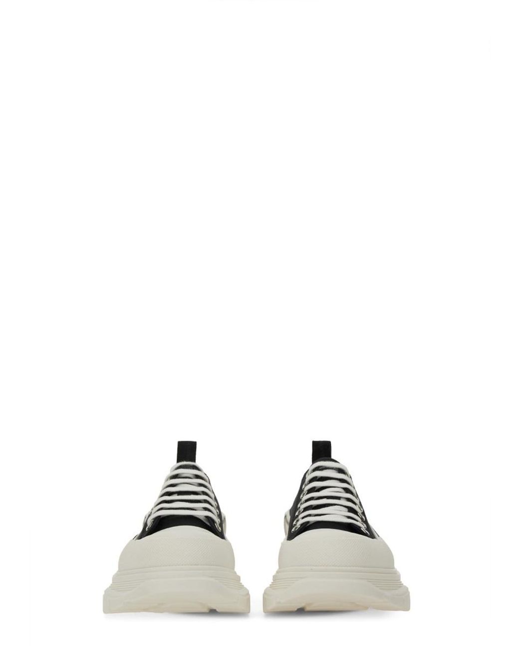 McQueen White Tread Slick Sneakers for men