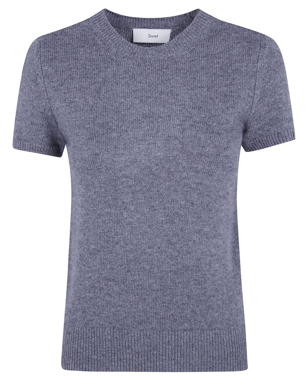 DUNST Blue Half Sleeve Knit Top