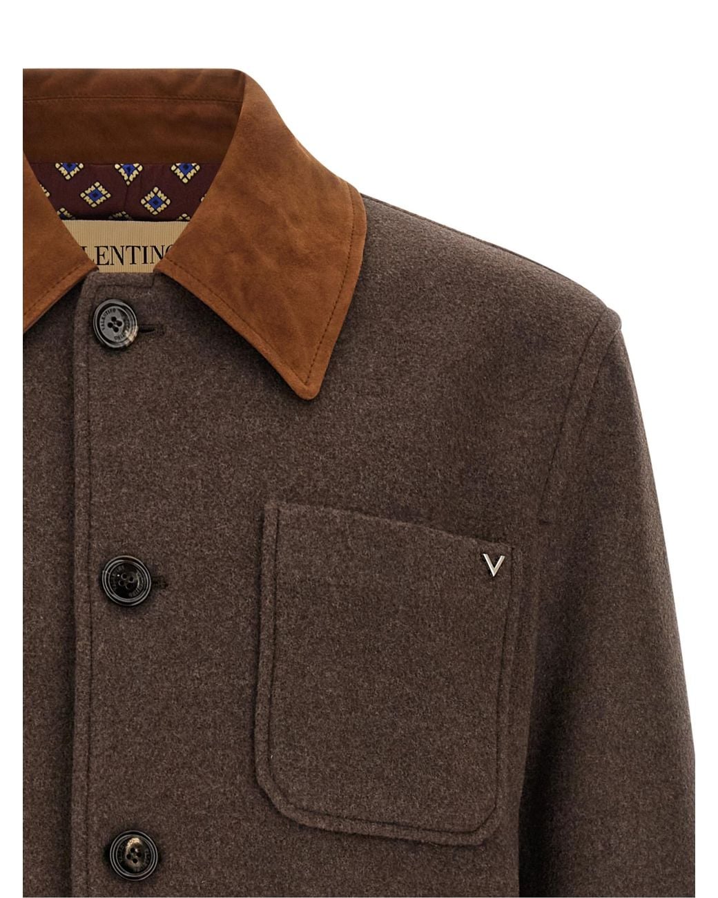 Valentino Garavani Brown Caban for men