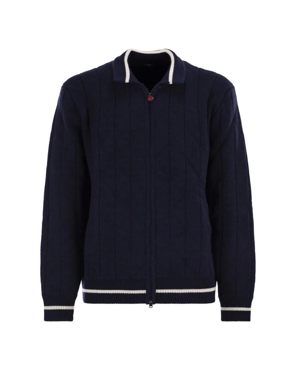 Kiton Blue Cashmere Bomber Jacket for men