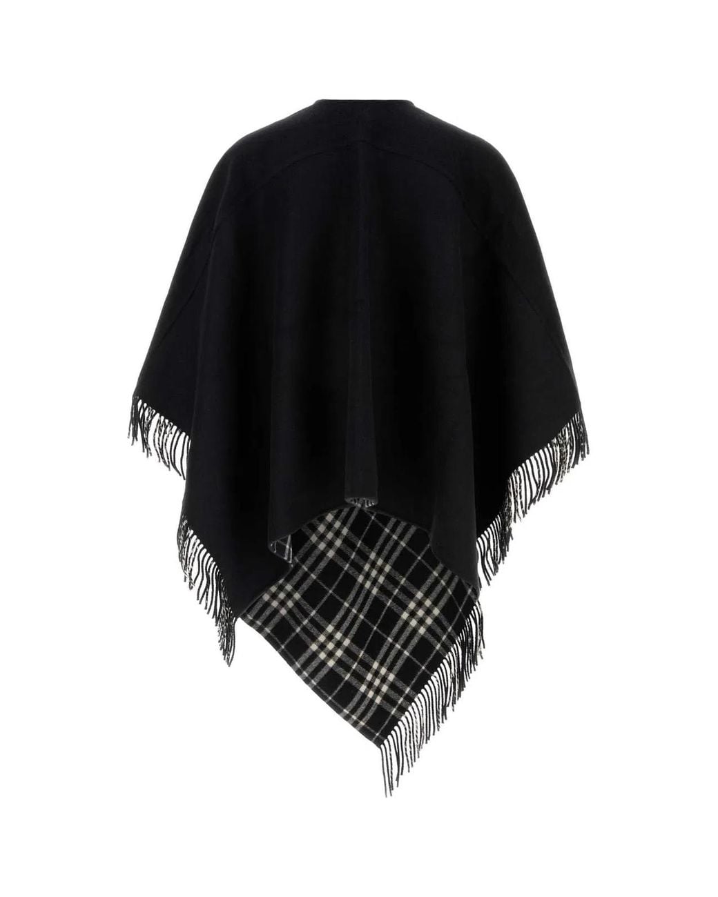 Burberry Black Wool Cape