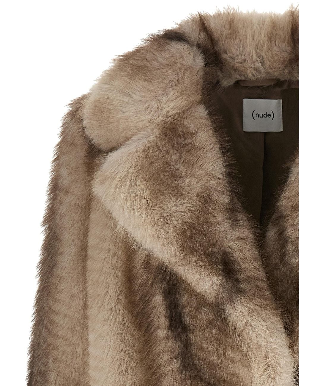 Nude Brown Faux Fur Jacket