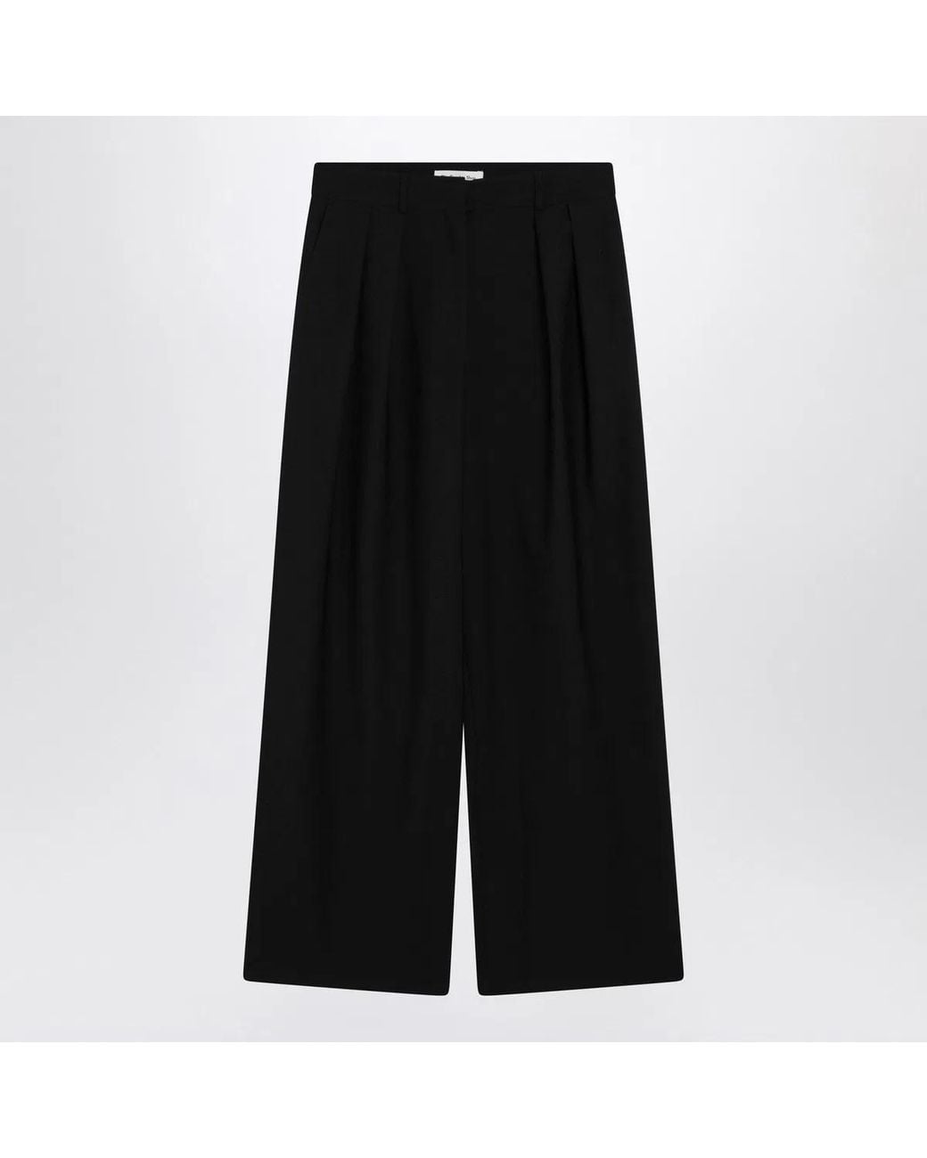 Frankie Shop Black Wideleg Ripley Woolblend Trousers