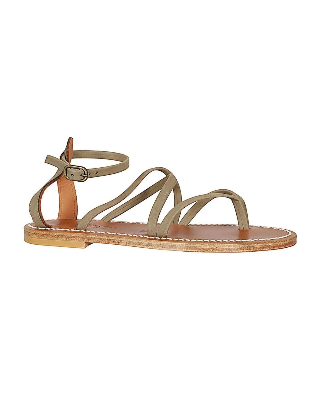 K. Jacques Metallic Epicure Leather Sandals