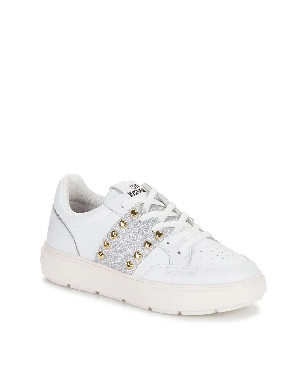 Moschino Couture White Bold 40 Studded Sneakers