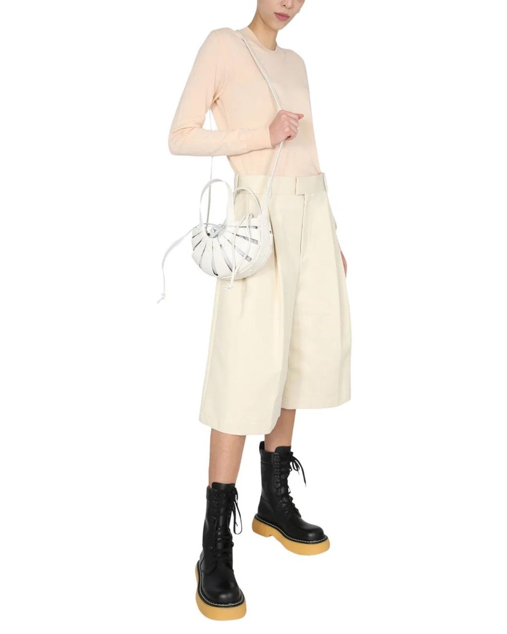 Bottega Veneta Natural Lightweight Long Sleeved Sweater For