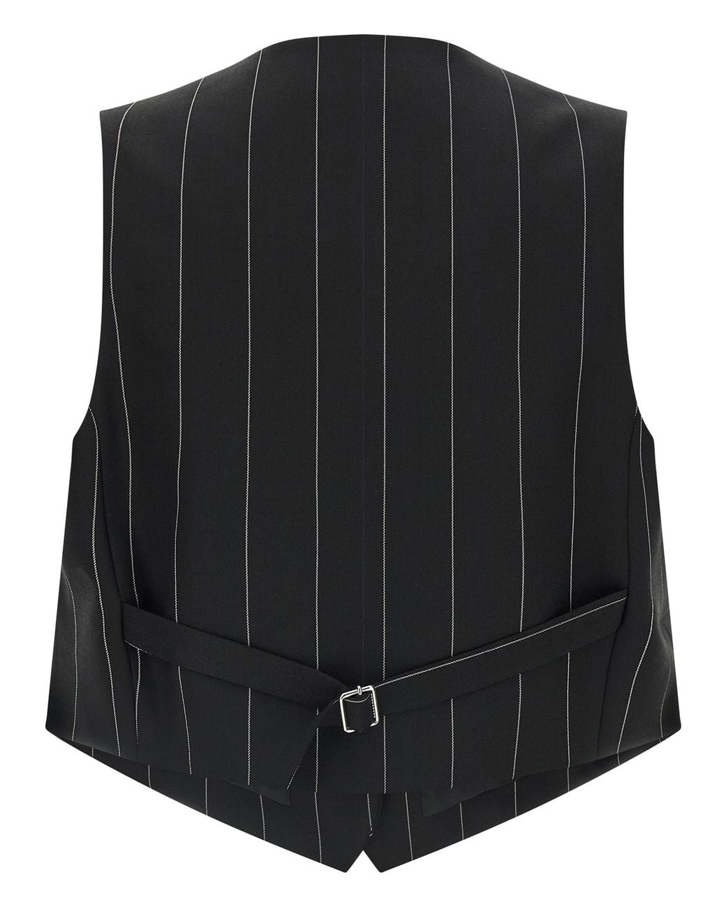 Federica Bonifaci Black Pinstriped Crop Vest