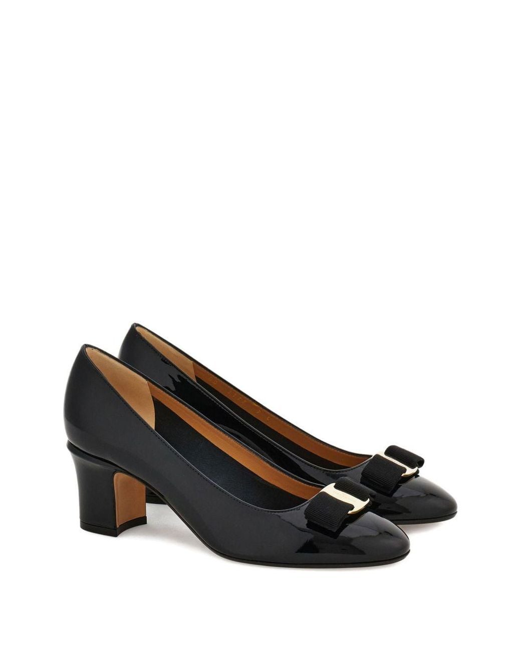 Ferragamo Black Leather Flats