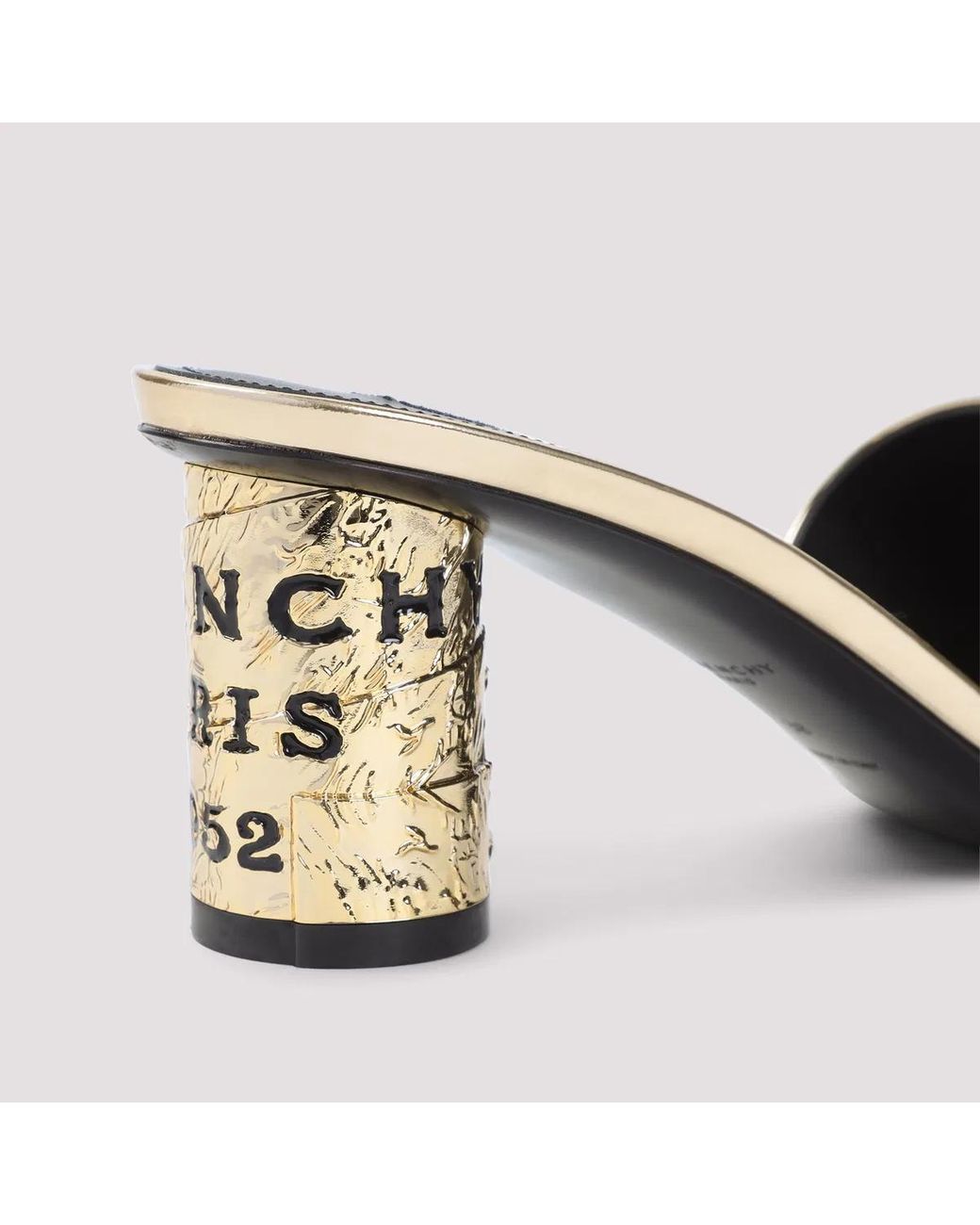 Givenchy Metallic Golden Calf Leather Mules