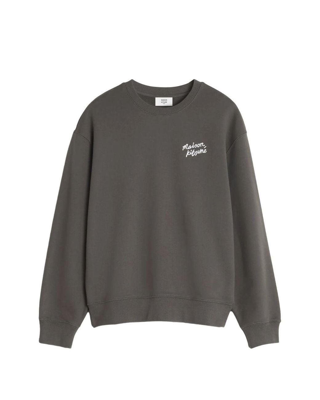 Maison Kitsuné Gray Maison Kitsuné Cotton Sweatshirt Wih Logo for men