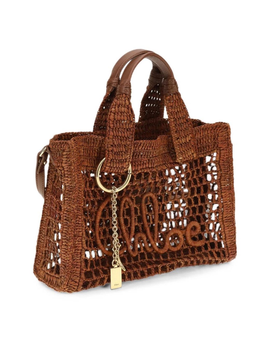 Chloé Brown Summer Banana Tote