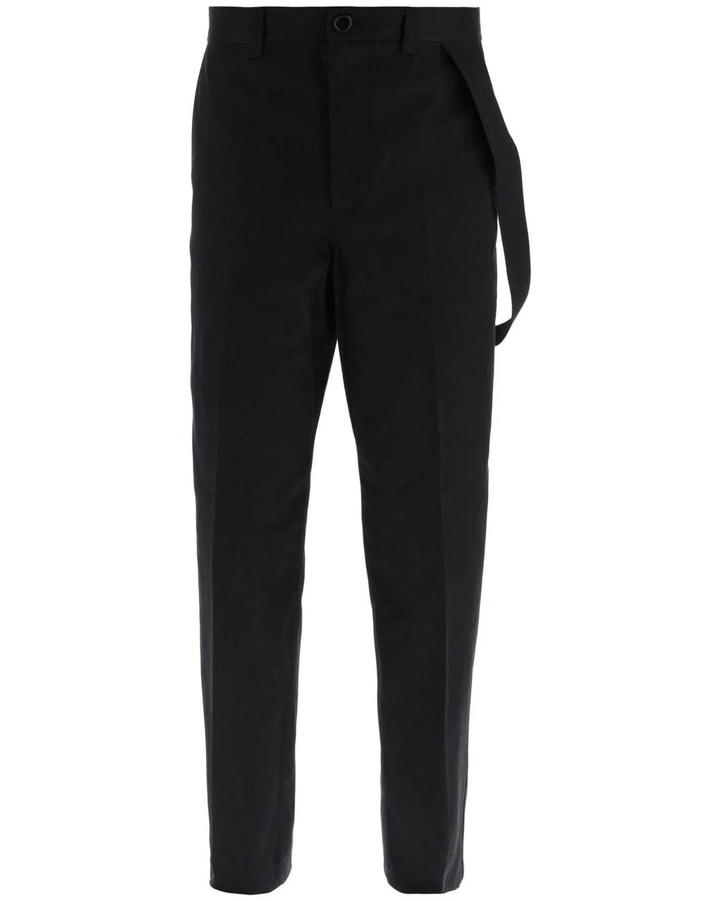 Burberry Black Cotton Wide-Leg Pant for men