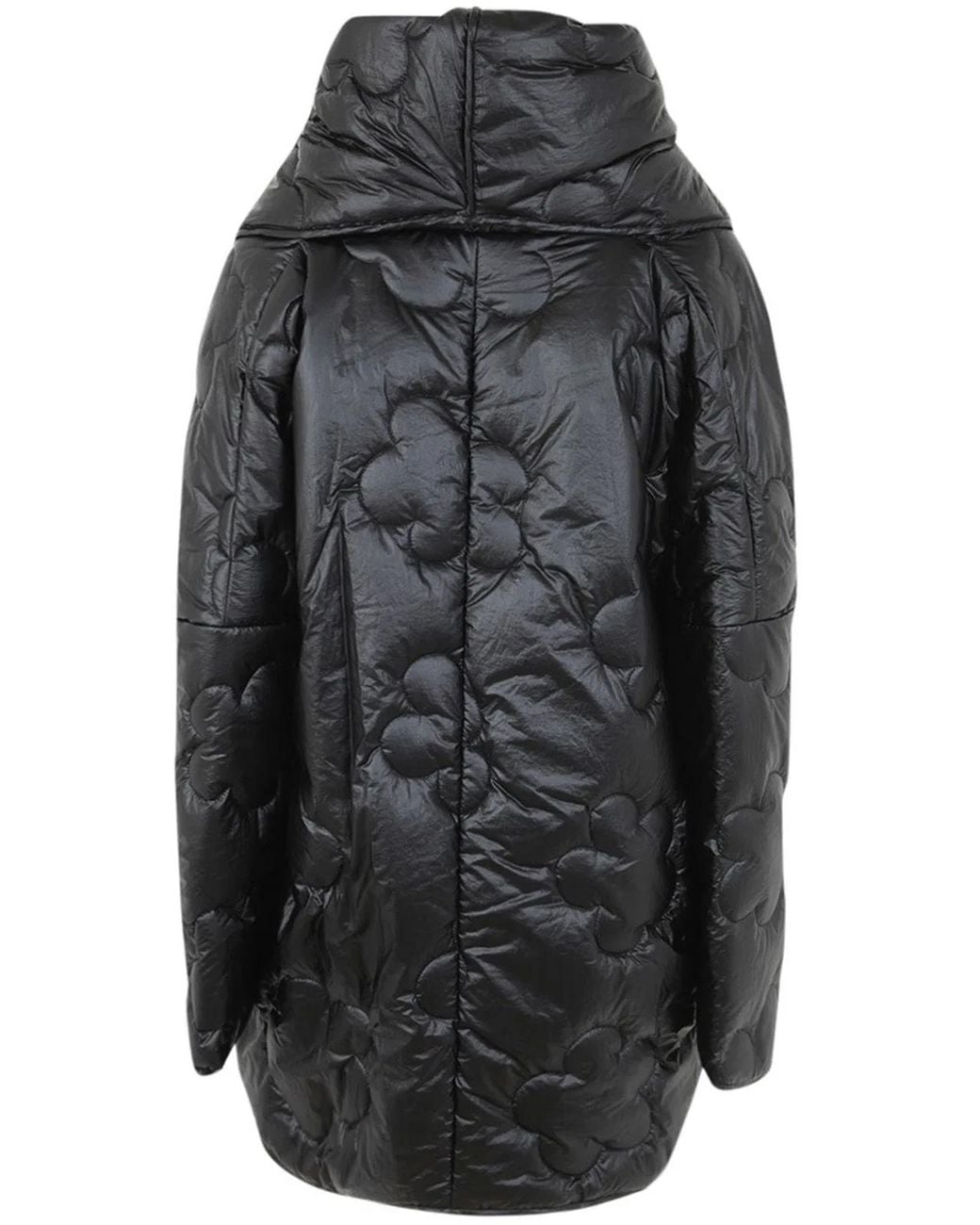 Maria Calderara Black Padded Wrap Choc Oversized Fluffy Hug