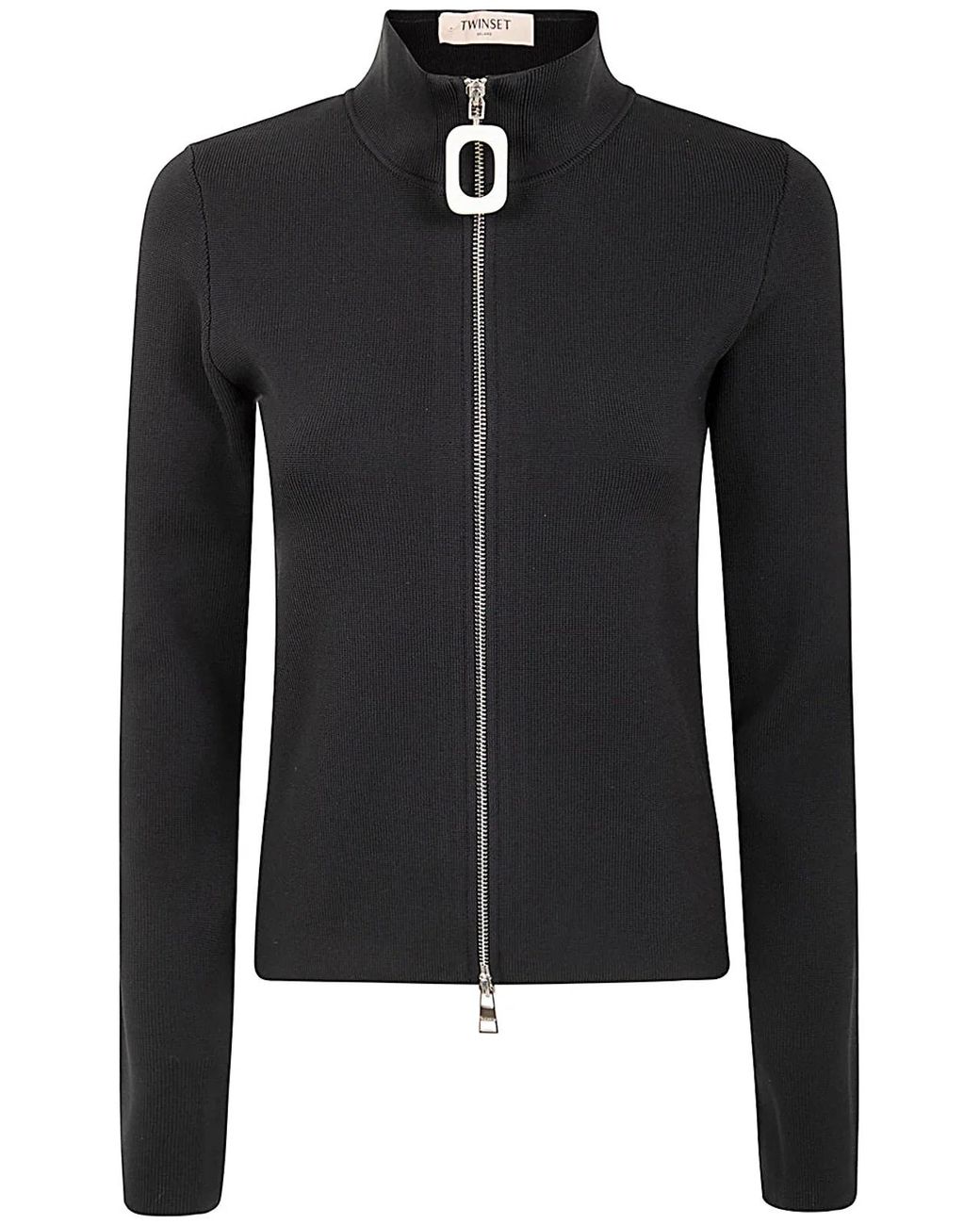 J.W. Anderson Black Fitted Zip Up Cardigan Longe Sleeve