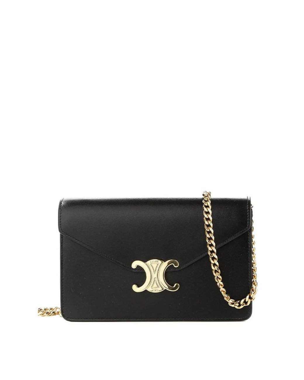 Céline Black Wallet On Chain Margo