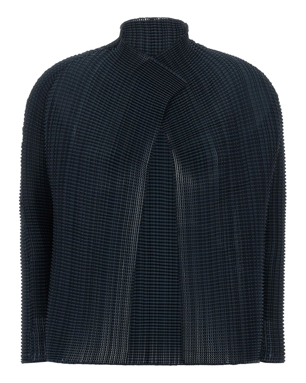 Issey Miyake Blue 'Wooly Pleats-68' Cardigan