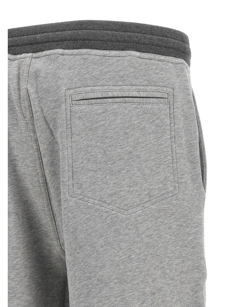 Brunello Cucinelli Gray 'Solomei Athletic Club' Bermuda Shorts for men
