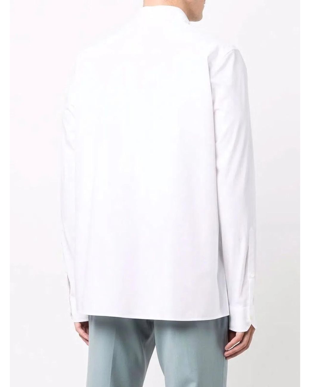 Valentino White Camicia Maniche Lunghe for men