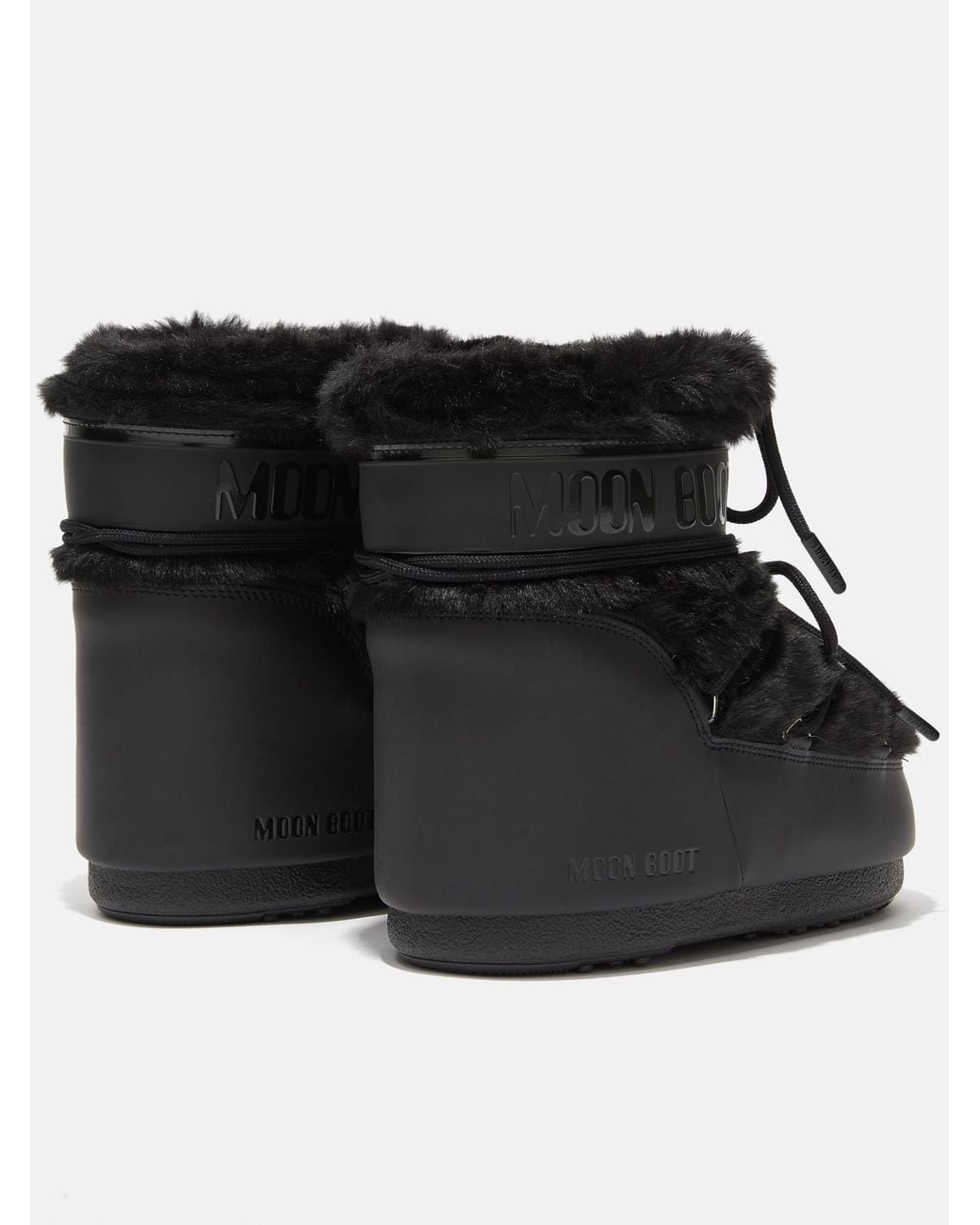 Moon Boot Black Mb Icon Low Faux Fur