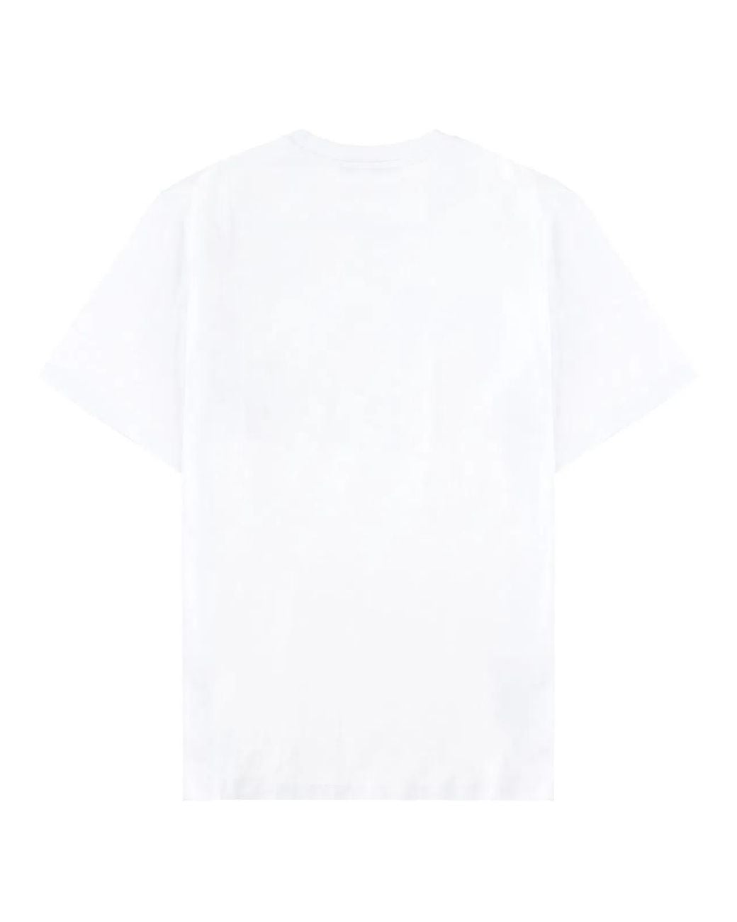MSGM White T-Shirt Con Logo for men