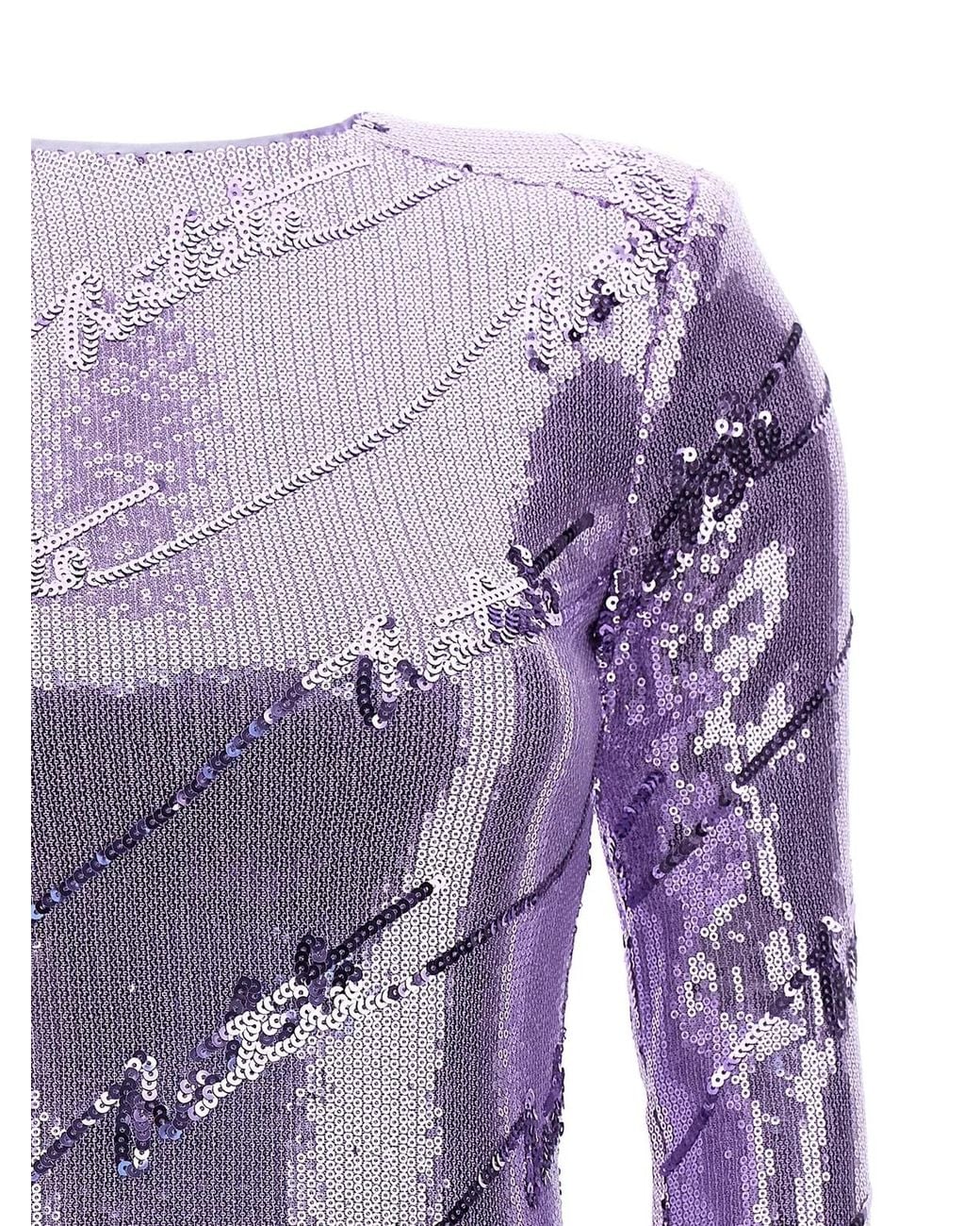 ROTATE BIRGER CHRISTENSEN Purple Rotate Birger Christensen Sequin Mini Dress