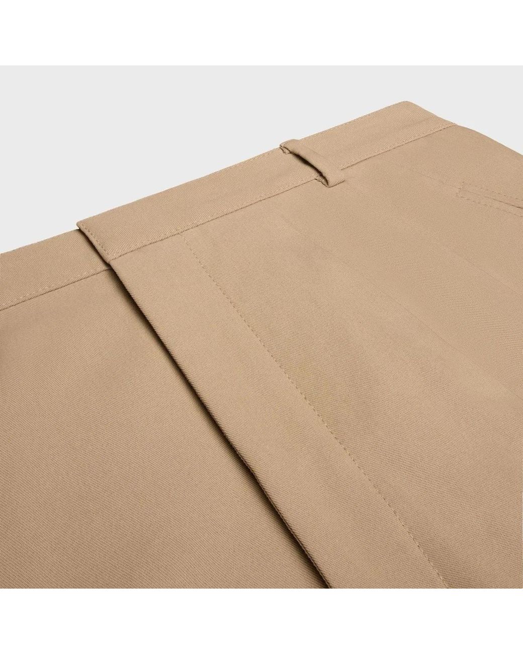 Céline Natural Pleated-Front Trousers for men