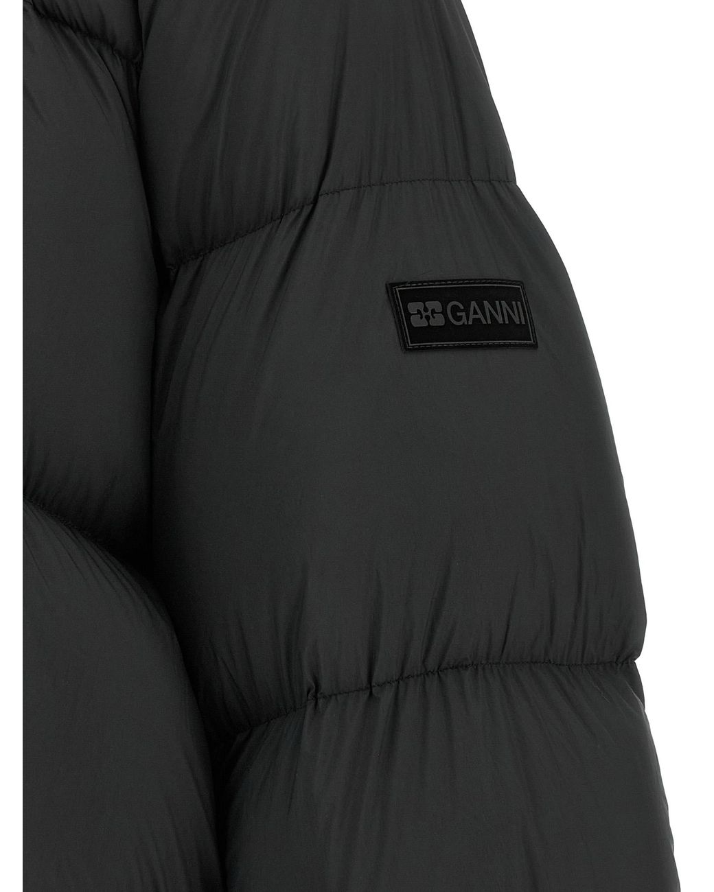 Ganni Black Future Nylon Down Jacket